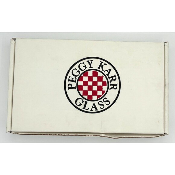 Peggy Karr Glass Christmas Ornaments 10" Tray Plate Handmade Art Glass USA Made‎ - Picture 2 of 16